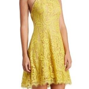 Dress the Population Yellow Angie Lace dress